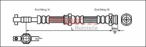 Furtun frana MAZDA 626 III (GD) 2.2 12V (GD102) benzina 115 cai METZGER 4113304