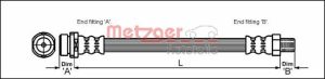 Furtun frana MAZDA 3 (BL) 2.0 MZR DISI (BLEFW) benzina 151 cai METZGER 4114704