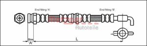 Furtun frana MAZDA 323 C IV (BG) 1.7 D (BG7S) diesel 56 cai METZGER 4114780