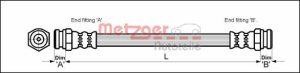 Furtun frana MAZDA 323 C IV (BG) 1.7 D (BG7S) diesel 56 cai METZGER 4114702