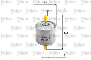 Filtru combustibil MAZDA 121 III (JASM, JBSM) 1.25 benzina 75 cai VALEO 587007