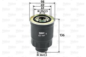 Filtru combustibil MAZDA 323 III Station Wagon (BW) 1.7 D (BW7W) diesel 57 cai VALEO 587707