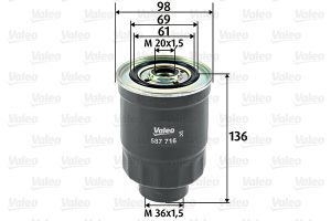 Filtru combustibil MAZDA 323 III Hatchback (BF) 1.7 D (BF7S) diesel 54 cai VALEO 587716