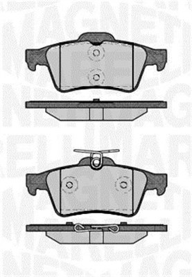 Placute frana MAZDA 3 (BK) 2.3 MZR (BK3P) benzina 156 cai MAGNETI MARELLI 363916060243