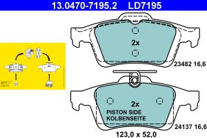 Placute frana MAZDA 5 (CW) 2.0 (CWEFW) benzina 144 cai ATE 13.0470-7195.2
