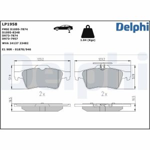 Placute frana MAZDA 3 (BK) 2.3 MZR (BK3P) benzina 156 cai DELPHI LP1958