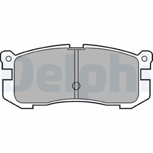 Placute frana MAZDA 626 III Hatchback (GD) 2.2 12V (GD102) benzina 115 cai DELPHI LP624
