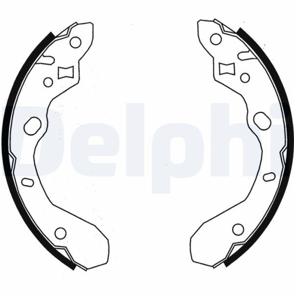 Set saboti frana MAZDA 323 F VI hatchback (BJ) 1.5 16V (BJ5W) benzina 88 cai DELPHI LS1855