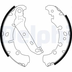 Set saboti frana MAZDA 2 (DY) 1.2 (DY3W) benzina 75 cai DELPHI LS1912