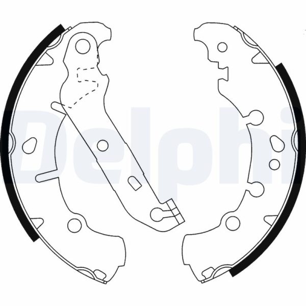 Set saboti frana MAZDA 2 (DY) 1.2 (DY3W) benzina 75 cai DELPHI LS1912