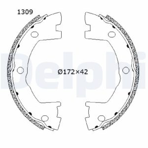 Set saboti frana MAZDA 2 hatchback (DL, DJ) 1.5 SKYACTIV-G M Hybrid benzina/elector 90 cai DELPHI LS2203