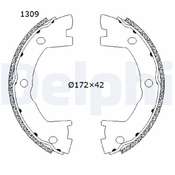 Set saboti frana MAZDA 2 hatchback (DL, DJ) 1.5 SKYACTIV-G M Hybrid benzina/elector 90 cai DELPHI LS2203