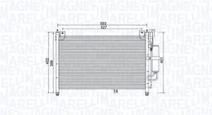 Condensator climatizare MAZDA 2 (DE_, DH_) 1.5 MZR (DE5FS) benzina 102 cai MAGNETI MARELLI 350203989000