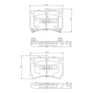 Placute frana MAZDA 323 III Hatchback (BF) 1.7 D (BF7S) diesel 54 cai NIPPARTS J3603036