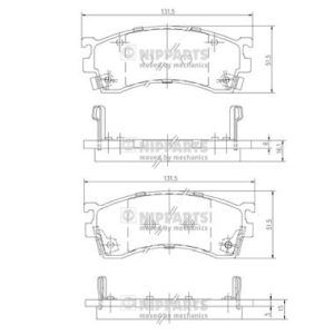 Placute frana MAZDA 323 F VI hatchback (BJ) 1.6 (BJ10M) benzina 95 cai NIPPARTS J3603038