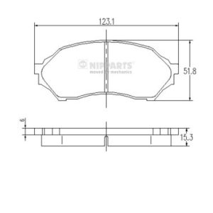 Placute frana MAZDA 323 S VI limuzina (BJ) 1.5 16V (BJ5P) benzina 88 cai NIPPARTS J3603047