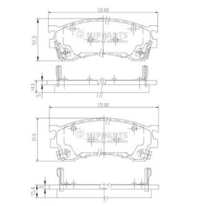 Placute frana MAZDA 323 S VI limuzina (BJ) 1.5 16V (BJ5P) benzina 88 cai NIPPARTS J3603061