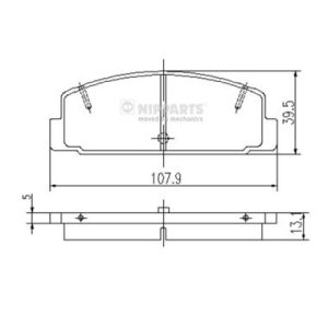 Placute frana MAZDA 323 C IV (BG) 1.7 D (BG7S) diesel 56 cai NIPPARTS J3613002