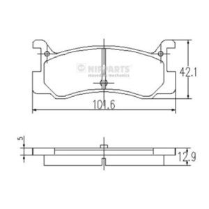 Placute frana MAZDA 323 III Hatchback (BF) 1.6 GT Turbo 4WD (BF2) benzina 150 cai NIPPARTS J3613003