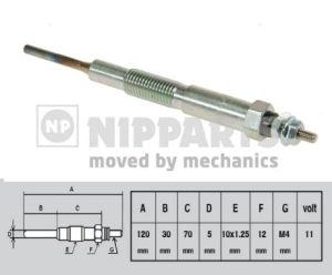 Bujie incandescenta MAZDA 5 (CR) 2.0 CD (CR19) diesel 110 cai NIPPARTS J5713010