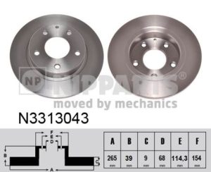 Disc frana MAZDA 3 hatchback (BP) 2.0 SKYACTIV-G (BP5H, BP6H) benzina 150 cai NIPPARTS N3313043