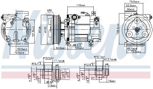 Compresor climatizare MAZDA 3 limuzina (BK) 1.6 (BK12) benzina 105 cai NISSENS 89549