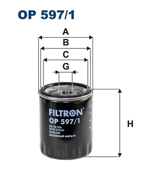 Filtru ulei MAZDA 6 combi (GJ, GL) 2.2 D (GJ2FW, GJ1021, GJ1022, GL1021) diesel 175 cai FILTRON OP 597/1