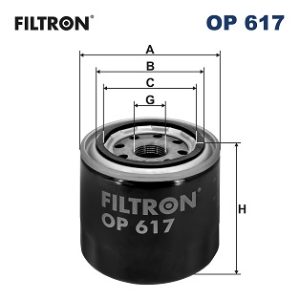 Filtru ulei MAZDA 6 limuzina (GH) 2.2 MZR-CD (GH10) diesel 185 cai FILTRON OP 617