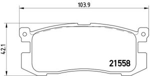 Placute frana MAZDA 626 III cupe (GD) 2.2 12V (GD102) benzina 115 cai BREMBO P 24 025