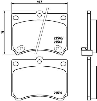 Placute frana MAZDA 323 C IV (BG) 1.8 16V Turbo 4WD (BG8S) benzina 185 cai BREMBO P 49 011