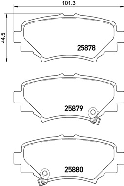 Placute frana MAZDA 3 limuzina (BM_, BN_) 1.5 D (BMLFP, BMLFS) diesel 105 cai BREMBO P 49 049