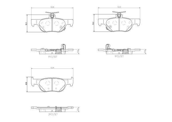 Placute frana MAZDA 3 hatchback (BP) 2.0 SKYACTIV-G (BP5H, BP6H) benzina 150 cai BREMBO P 49 064