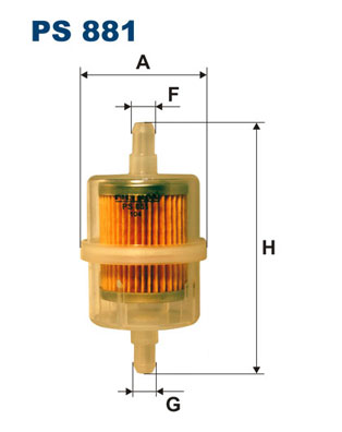 Filtru combustibil MAZDA 616 (SNA) 1.6 benzina 75 cai FILTRON PS 881