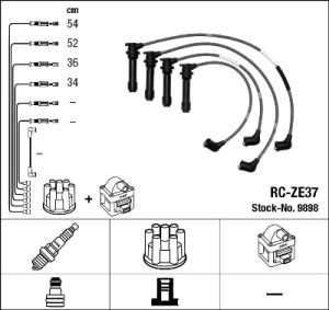 Set cablaj aprindere MAZDA 323 F V (BA) 1.5 16V (BA11) benzina 88 cai NGK 9898