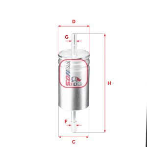 Filtru combustibil MAZDA 3 (BK) 2.3 DiSi Turbo MPS (BK3P) benzina 250 cai SOFIMA S 1842 B