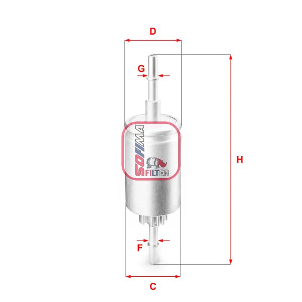 Filtru combustibil MAZDA 2 (DY) 1.2 (DY3W) benzina 75 cai SOFIMA S 1844 B