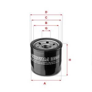 Filtru ulei MAZDA 3 (BL) 1.6 MZR (BL14) benzina 105 cai SOFIMA S 3258 R