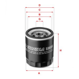 Filtru ulei MAZDA 6 limuzina (GH) 2.0 MZR (GHEFP) benzina 155 cai SOFIMA S 3413 R
