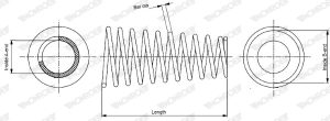 Arc spiral MAZDA 323 S IV (BG) 1.7 D (BG7P) diesel 56 cai MONROE SP0070