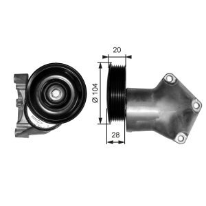 Intinzator curea transmisie MAZDA 121 III (JASM, JBSM) 1.25 benzina 75 cai GATES T38202