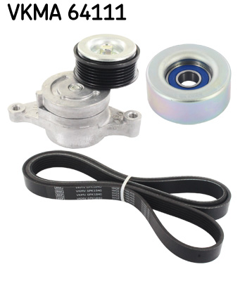 Set curea transmisie cu caneluri MAZDA 2 (DE_, DH_) 1.5 MZR (DE5FS) benzina 102 cai SKF VKMA 64111
