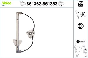 Mecanism actionare geam MAZDA 3 (BK) 1.6 (BK14) benzina 105 cai VALEO 851362