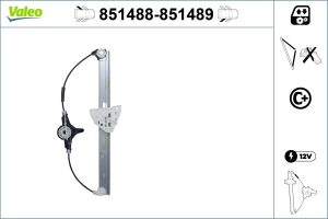 Mecanism actionare geam MAZDA 2 (DE_, DH_) 1.5 (DE5FS) benzina 103 cai VALEO 851488