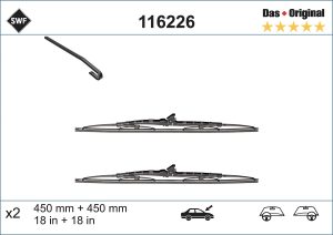 Lamela stergator MAZDA 323 III Hatchback (BF) 1.7 D (BF7S) diesel 54 cai SWF 116226