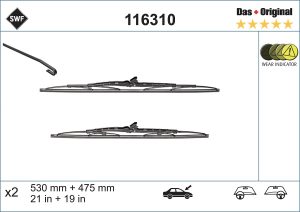Lamela stergator MAZDA 323 S VI limuzina (BJ) 1.6 (BJ12) benzina 95 cai SWF 116310