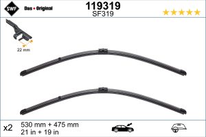 Lamela stergator MAZDA 3 (BK) 2.3 DiSi Turbo MPS (BK3P) benzina 250 cai SWF 119319