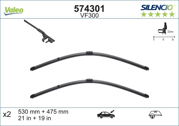 Lamela stergator MAZDA 3 (BK) 2.3 DiSi Turbo MPS (BK3P) benzina 250 cai VALEO 574301