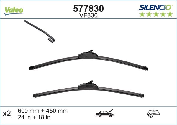Lamela stergator MAZDA 3 (BM, BN) 1.5 D (BMLFS, BM4, BN4) diesel 105 cai VALEO 577830