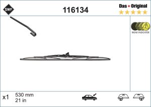 Lamela stergator MAZDA 323 S IV (BG) 1.7 D (BG7P) diesel 56 cai SWF 116134