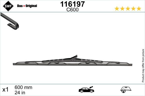 Lamela stergator MAZDA 2 hatchback (DL, DJ) 1.5 E-SKYACTIV G benzina/elector 115 cai SWF 116197